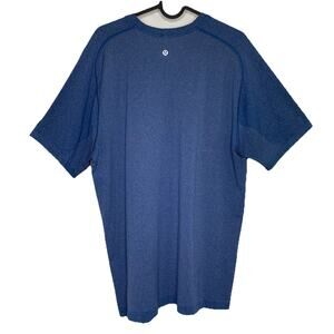 Men's Lululemon T-Shirt "You Can't Score Without Goals" Blue Shirt Sz XL